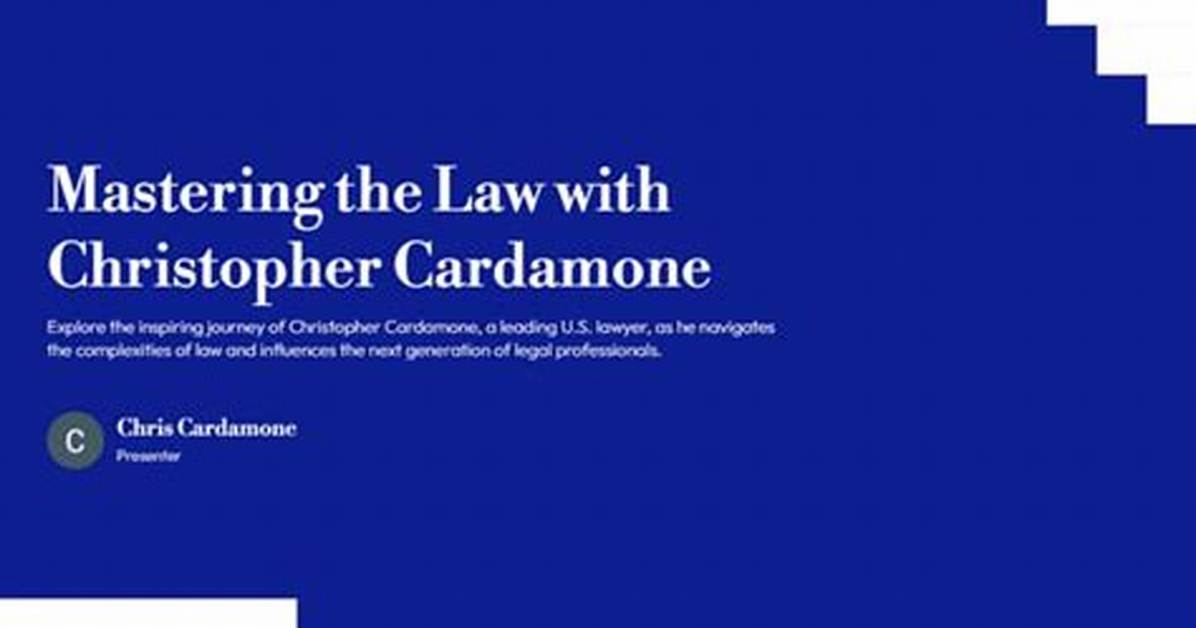 Christopher Cardamone Net Worth