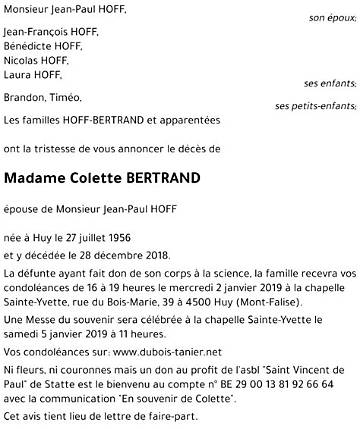 Colette Bertrand Net Worth