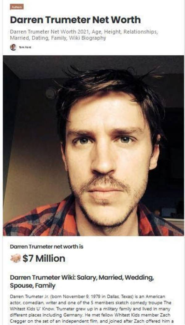 Darren Trumeter Net Worth