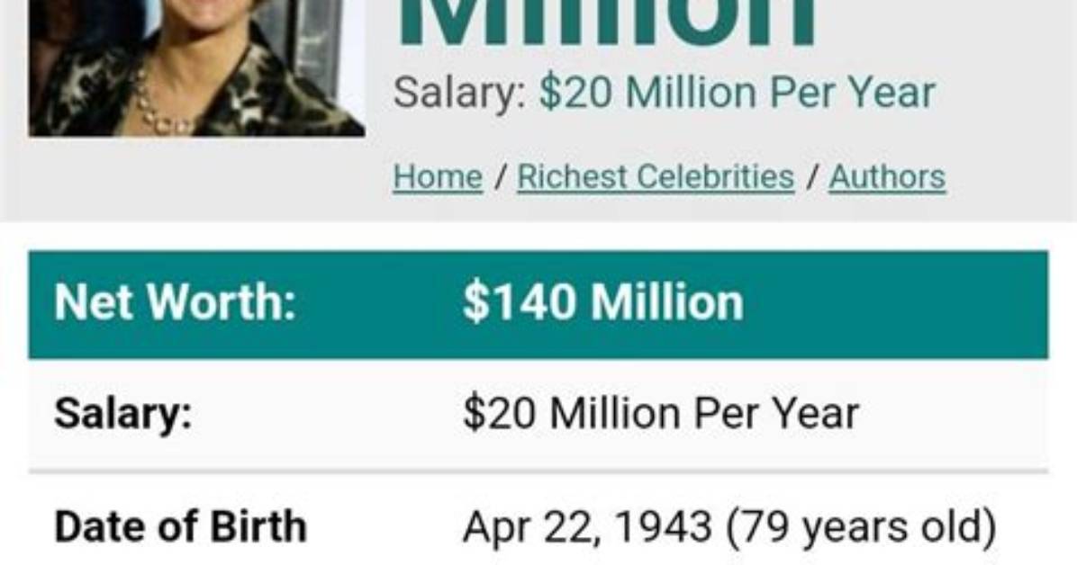 Janet Evanovich Net Worth