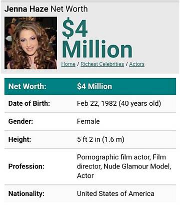 Jenna Haze Net Worth