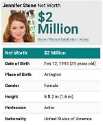 Jennifer Stone Net Worth