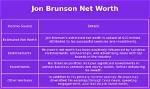 Jon Brunson Net Worth