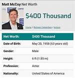 Matt Mccoy Net Worth