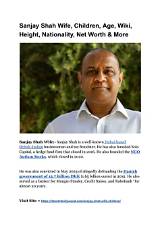 Sanjay Shah Net Worth