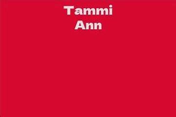 Tammi Ann Net Worth