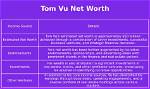 Tom Vu Net Worth