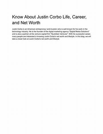 Vinson Corbo Net Worth